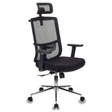 Кресло руководителя Бюрократ MC-612-H черный BM-11 сиденье черный 26-В01 сетка/ткань с подголов. крестовина металл хром