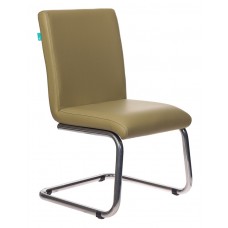 Кресло Бюрократ CH-250-V зеленый искусственная кожа полозья металл хром