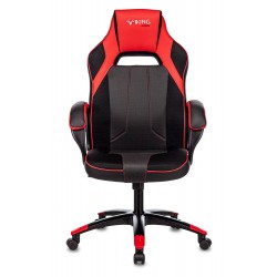 Кресло игровое Zombie VIKING 2 AERO черный/красный искусст.кожа/ткань крестовина пластик