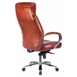 Кресло руководителя Бюрократ T-9922SL светло-коричневый Leather Eichel кожа крестовина металл хром