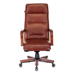 Кресло руководителя Бюрократ T-9927WALNUT светло-коричневый Leather Eichel кожа крестовина металл/дерево