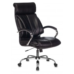 Кресло руководителя Бюрократ T-9904NSL черный Leather Venge Black эко.кожа крестовина металл хром
