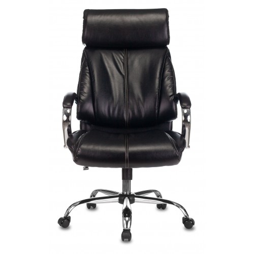 Кресло руководителя Бюрократ T-9904NSL черный Leather Venge Black эко.кожа крестовина металл хром