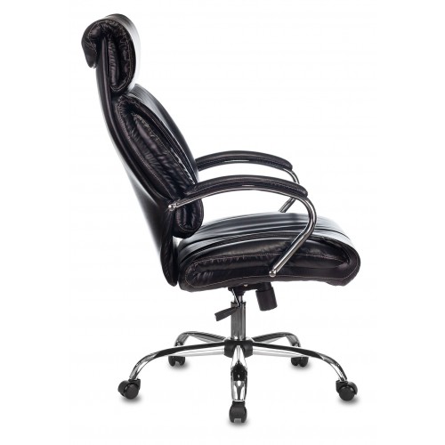 Кресло руководителя Бюрократ T-9904NSL черный Leather Venge Black эко.кожа крестовина металл хром