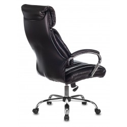 Кресло руководителя Бюрократ T-9904NSL черный Leather Venge Black эко.кожа крестовина металл хром