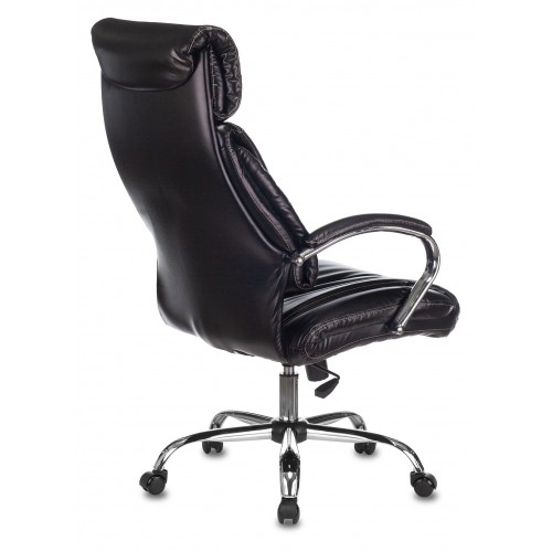 Кресло руководителя Бюрократ T-9904NSL черный Leather Venge Black эко.кожа крестовина металл хром