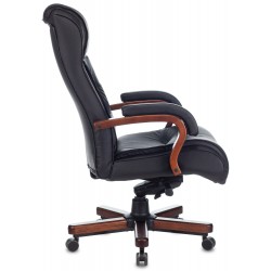 Кресло руководителя Бюрократ T-9926WALNUT черный кожа крестовина металл/дерево