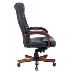 Кресло руководителя Бюрократ T-9928WALNUT черный кожа крестовина металл/дерево