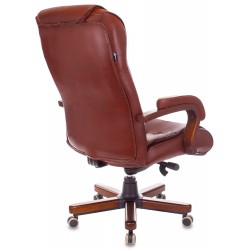 Кресло руководителя Бюрократ T-9926WALNUT светло-коричневый Leather Eichel кожа крестовина металл/дерево