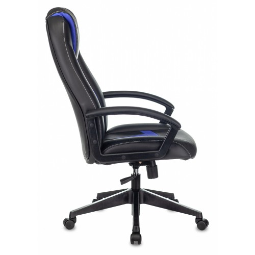 Кресло игровое Zombie 8 черный/синий искусственная кожа крестовина пластик