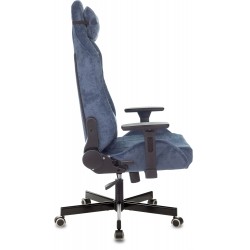 Кресло игровое Knight N1 Fabric синий Light-27 с подголов. крестовина металл