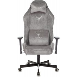 Кресло игровое Knight N1 Fabric серый Light-19 с подголов. крестовина металл