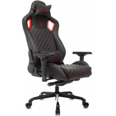 Кресло игровое Knight Titan черный/красный ромбик эко.кожа с подголов. крестовина металл