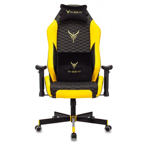 Кресло игровое Knight Neon черный/желтый эко.кожа с подголов. крестовина металл