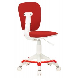 Кресло детское Бюрократ CH-W204/F красный 26-22 крестов. пластик подст.для ног пластик белый