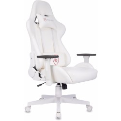 Кресло игровое Zombie Neo белый эко.кожа крестов. пластик пластик белый