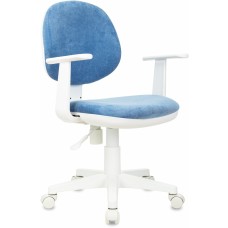Кресло детское Бюрократ CH-W356AXSN голубой Velvet 86 крестов. пластик пластик белый