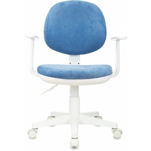 Кресло детское Бюрократ CH-W356AXSN голубой Velvet 86 крестов. пластик пластик белый