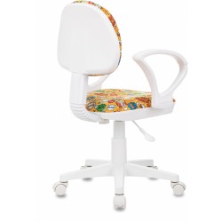 Кресло детское Бюрократ KD-3/WH/ARM оранжевый бэнг крестов. пластик пластик белый