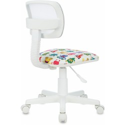 Кресло детское Бюрократ CH-W299 белый TW-15 сиденье мультиколор монстры сетка/ткань крестов. пластик