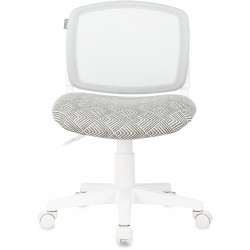 Кресло детское Бюрократ CH-W296NX светло-серый TW-02 Loft сетка/ткань крестов. пластик пластик белый