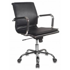 Кресло руководителя Бюрократ Ch-993-Low черный искусственная кожа низк.спин. крестовина металл хром
